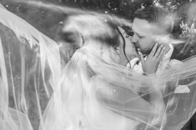 Stan-Seaton-Photography-Headlam-Hall-wedding-bride-and-groom-with-veil