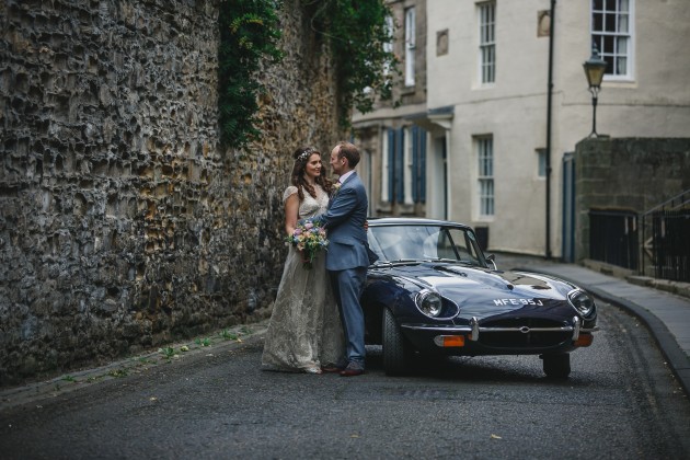 067 Durham-Castle-Wedding-Photographer-Stan-Seaton-bride-and-groom-in-the-cobbled-streets.JPG